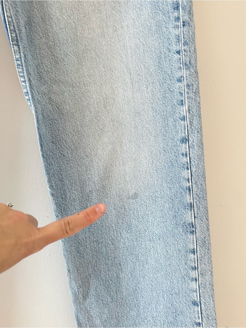 Reformation Abby High Rise Straight Jeans Rigid Denim Faded Light Wash - Picture 4 of 7